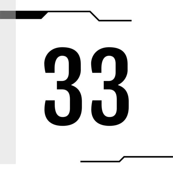 Number Icon Flat Vector Illustration —  Vetores de Stock