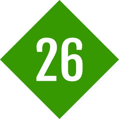 26 numaralı simge, vektör illüstrasyonu