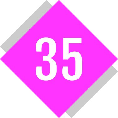 35 numaralı simge vektör illüstrasyonu