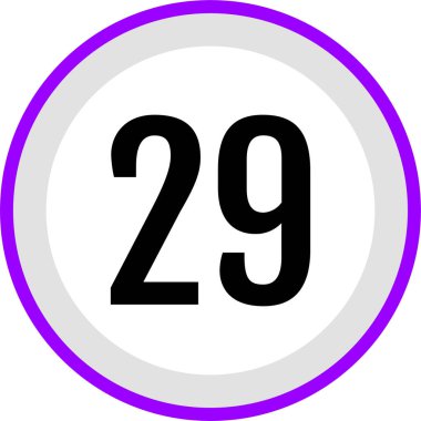 29 numaralı simge vektör illüstrasyonu