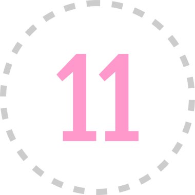 Number 11 icon. flat vector illustration