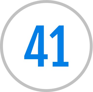 41 numaralı ikon. Web tasarımı için vektör şablonu 