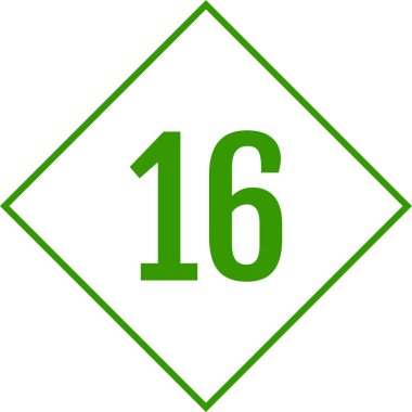 Basit web simgesi, on altı numara. 16 numaralı yuvarlak tuş