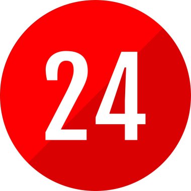 24 numaralı simge vektör illüstrasyonu