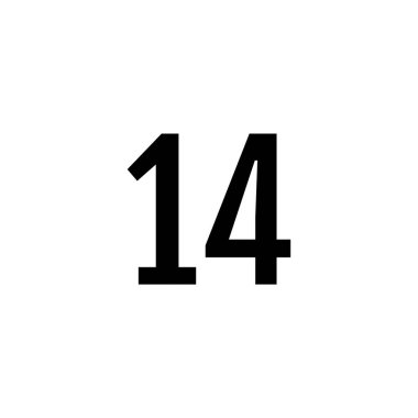 14 numaralı simge vektör illüstrasyonu