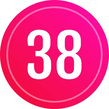 38 numaralı web simgesi. vektör illüstrasyonu