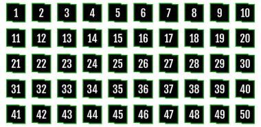 Üzerinde numaralar olan düğmeler. vektör illüstrasyonu