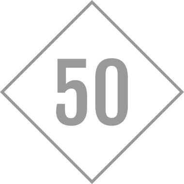 Number 50 icon. flat vector illustration