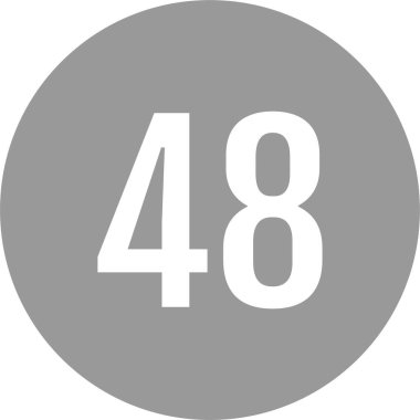 48 numaralı grafik vektör illüstrasyonu
