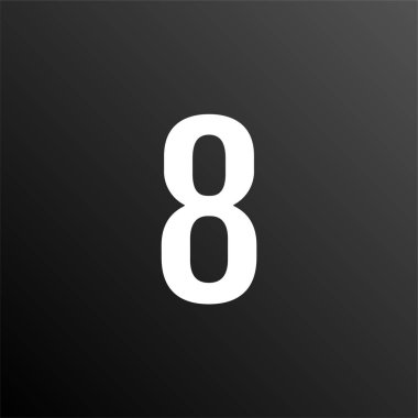 8 numaralı simge vektör illüstrasyonu