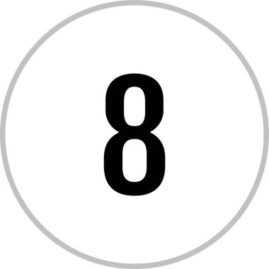 8 numaralı vektör çizim