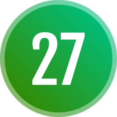 27 numaralı simge vektör illüstrasyonu