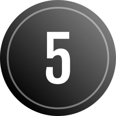 5 numaralı simge vektör illüstrasyonu