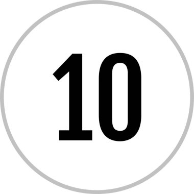 10 numaralı simge illüstrasyonu, vektör işareti sembolü