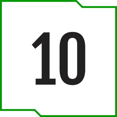 10 numaralı modern vektör illüstrasyonu