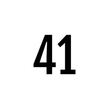 41 numaralı logo simgesi web tasarımı illüstrasyonu