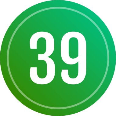 39 numaralı logo, vektör illüstrasyonu 