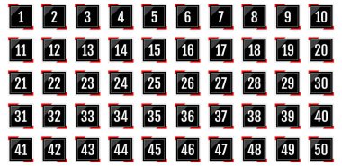 Üzerinde numaralar olan düğmeler. vektör illüstrasyonu