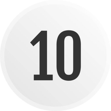 10 numaralı simge illüstrasyonu, vektör işareti sembolü