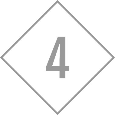 4 numaralı simge, modern vektör illüstrasyonu