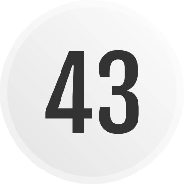 43 numaralı simge vektör illüstrasyonu