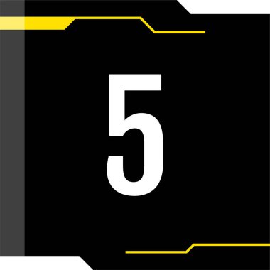 5 numaralı simge vektör illüstrasyonu
