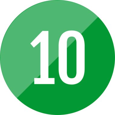 10 numaralı simge vektör illüstrasyonu