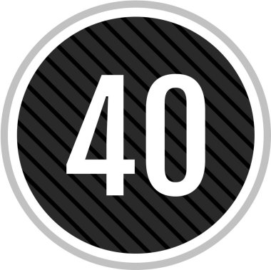40 numaralı ikon. Web tasarımı için vektör şablonu 