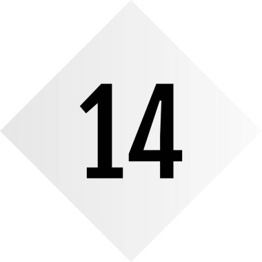 14 numaralı simge vektör illüstrasyonu