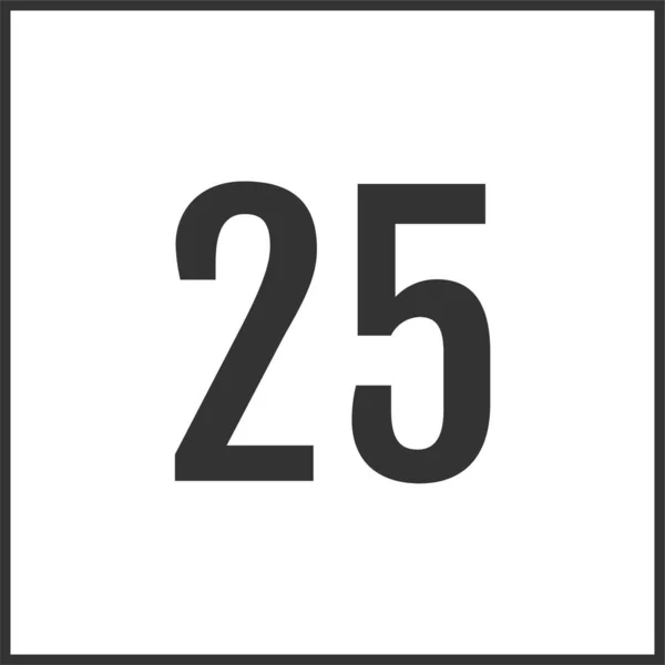 25番アイコンベクトルイラスト — ストックベクタ