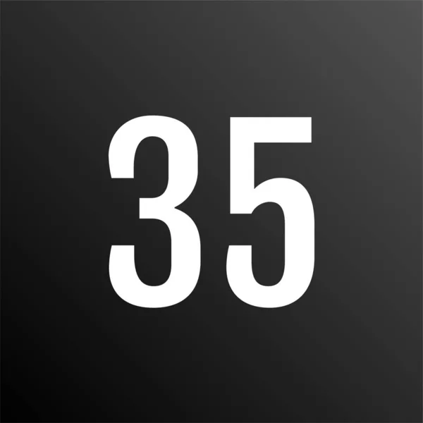 35番アイコンベクトルイラスト — ストックベクタ