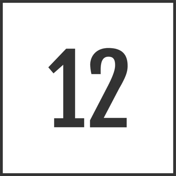 Icône Numéro Illustration Vectorielle — Image vectorielle