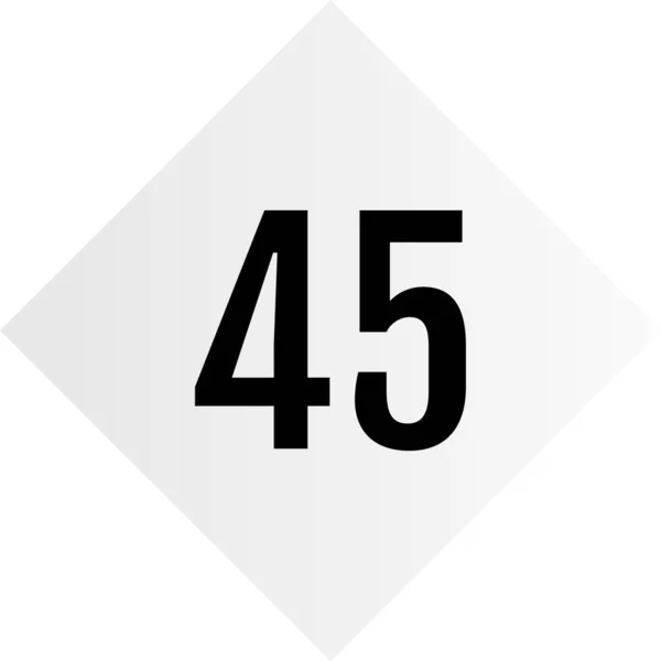 45号的简单标识 网络说明 — 图库矢量图片