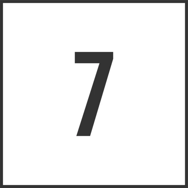 Zahl Zeichen Symbol Web Einfache Illustration — Stockvektor
