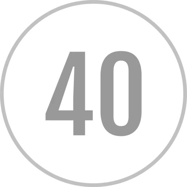 40番のアイコン Webデザイン用ベクトルテンプレート — ストックベクタ