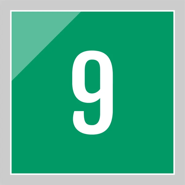 Number Icon Flat Vector Illustration — Vector de stock