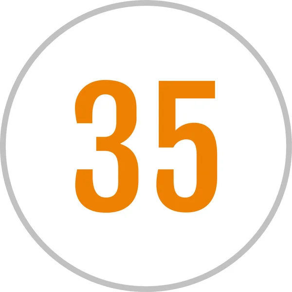 35番ベクターのアイコンイラスト — ストックベクタ