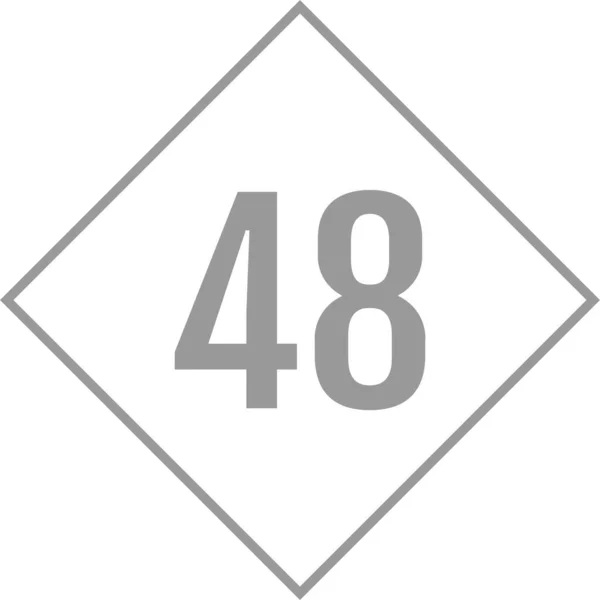 48番のアイコンベクトルイラスト — ストックベクタ