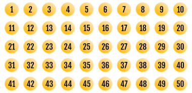 Numbers icons. flat vector illustration