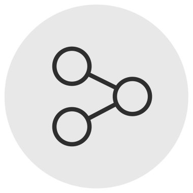 İnternet paylaşım simgesi, vektör illüstrasyonu basit tasarım