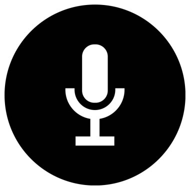 Mikrofon. Web simgesi basit illüstrasyon