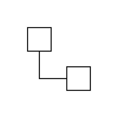 Soyut çokgen geometrik şekil simgesi, vektör illüstrasyonu