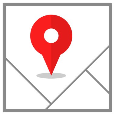 konum pin simgesi vektör illüstrasyonu