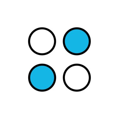 soyut noktalar çember logo tasarım vektörü 