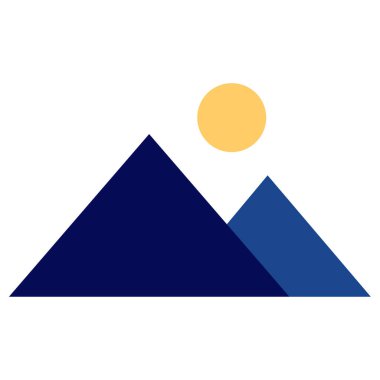 Dağlar. Web simgesi basit illüstrasyon 