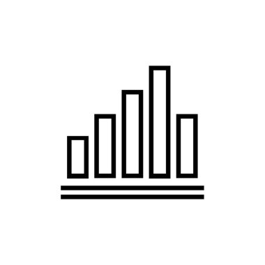 ekonomi veri çubukları grafiği basit simge, vektör illüstrasyonu