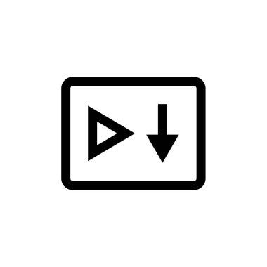 YouTube basit simge vektör illüstrasyonu, video, ortam konsepti  