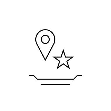 Navigasyon simgesi basit vektör illüstrasyonu