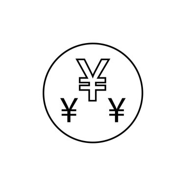 yen simgesi, vektör çizimi 