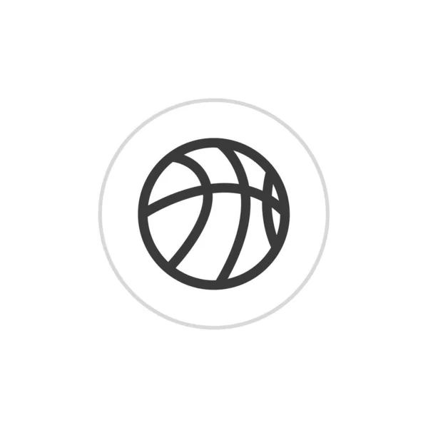 Μπάσκετ Εικονίδιο Μπάλα Web Απλή Απεικόνιση — Διανυσματικό Αρχείο